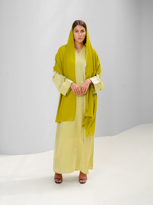 Hello Yellow - Front Open Abaya